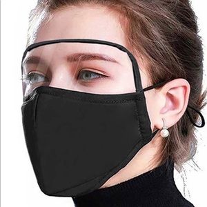 Black-Face Mask With Protective Eye Shield